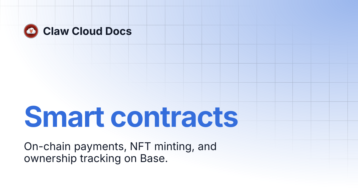 Smart contracts | Claw Cloud Docs